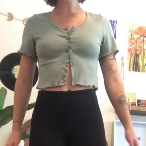 Cropped button up cardigan